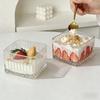 Retro Checkered Ice Cream Bowl Square-shaped Glass Bowl Desserts Fruits Cereal Breakfast Small Salad Bowl Home Kitchen Tableware