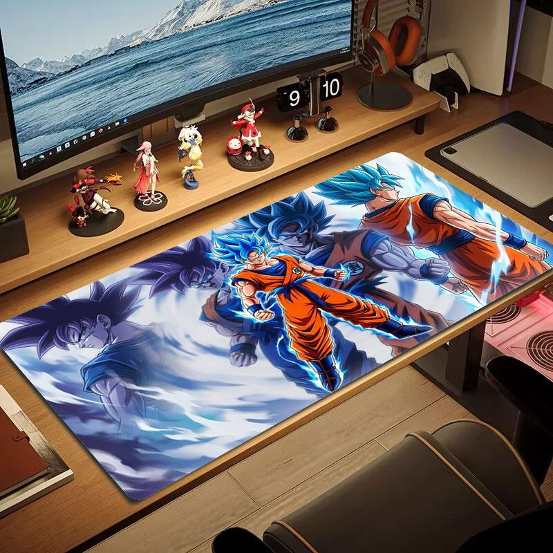 Goku Power Evolution Large Size Mouse Pad Large Gaming Table Cushion Nonslip Laptop Tablet Big Mousepad Xxl Mat Mini Pc Playmat With Lock Edge