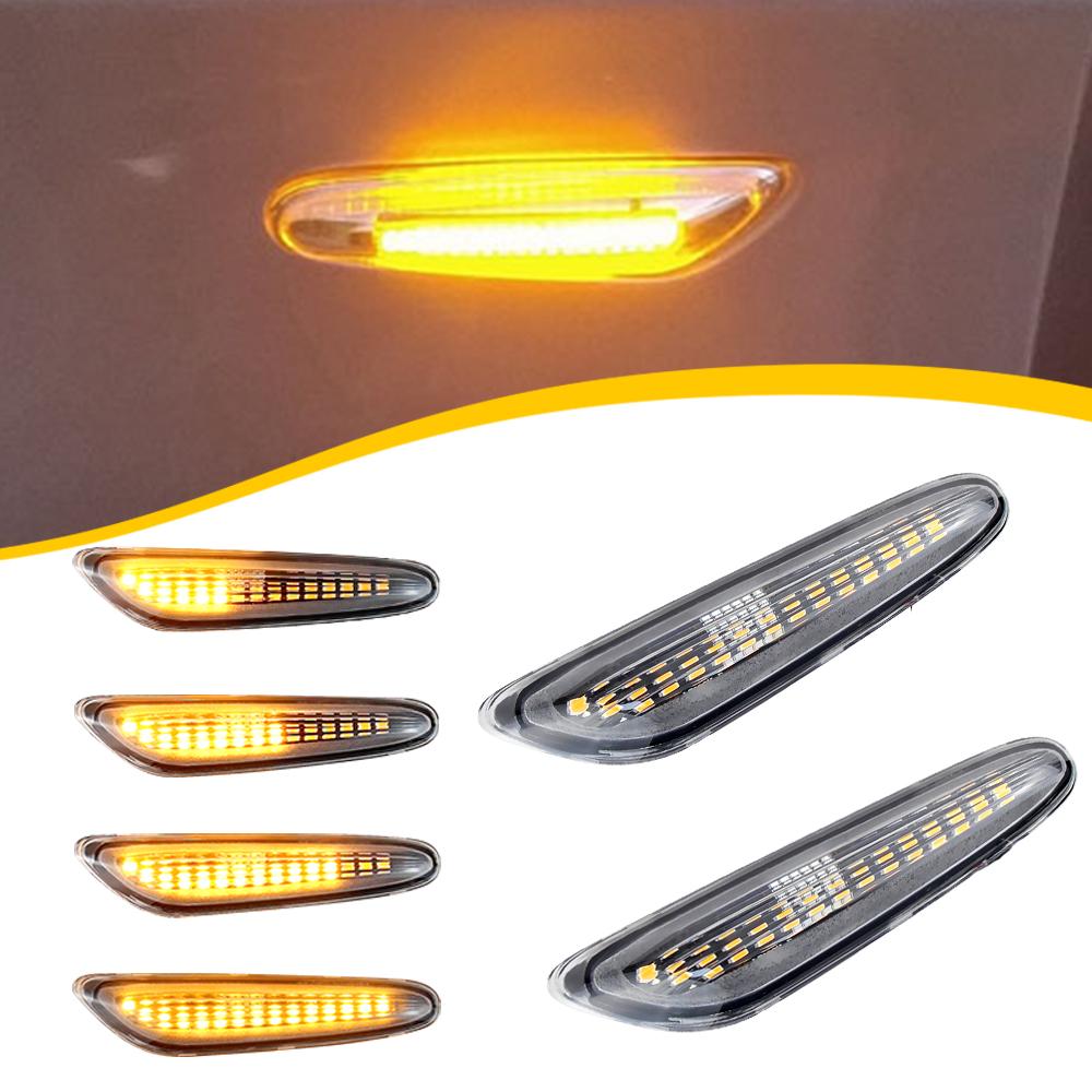 2PCS OEM# 63137253326 For BMW E82 E81 E88 E46 E90 E91 E92 E93 E60 E61 X3 E83 X1 E84 E87 Dynamic LED Side Turn Marker Lights Lamp