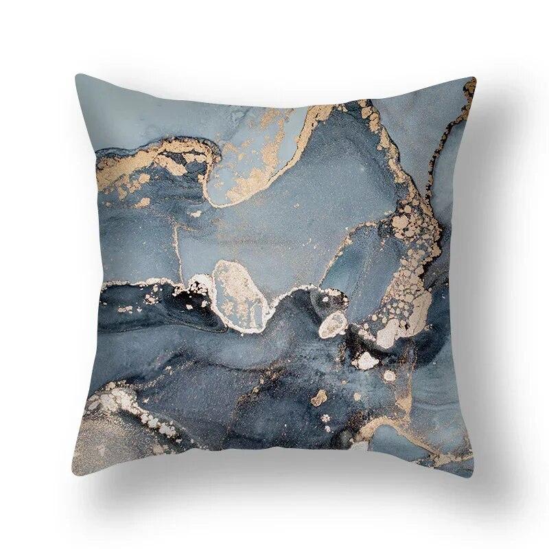 Modern light luxury simple fashion marble pattern set sofa chair office car bed cushion cover room home decoration pillowcase
