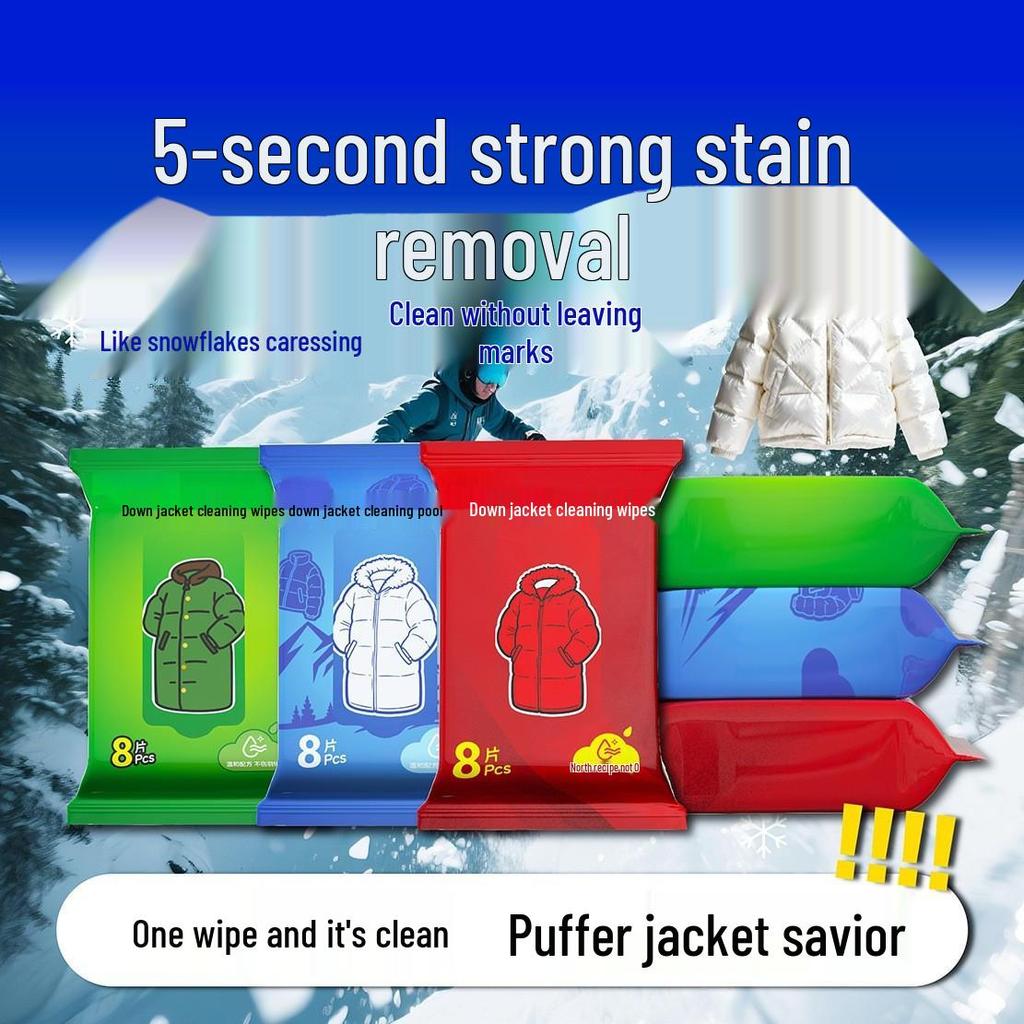 Disposable Mini Stain Remover Wipes for Clothes - No Wash Needed