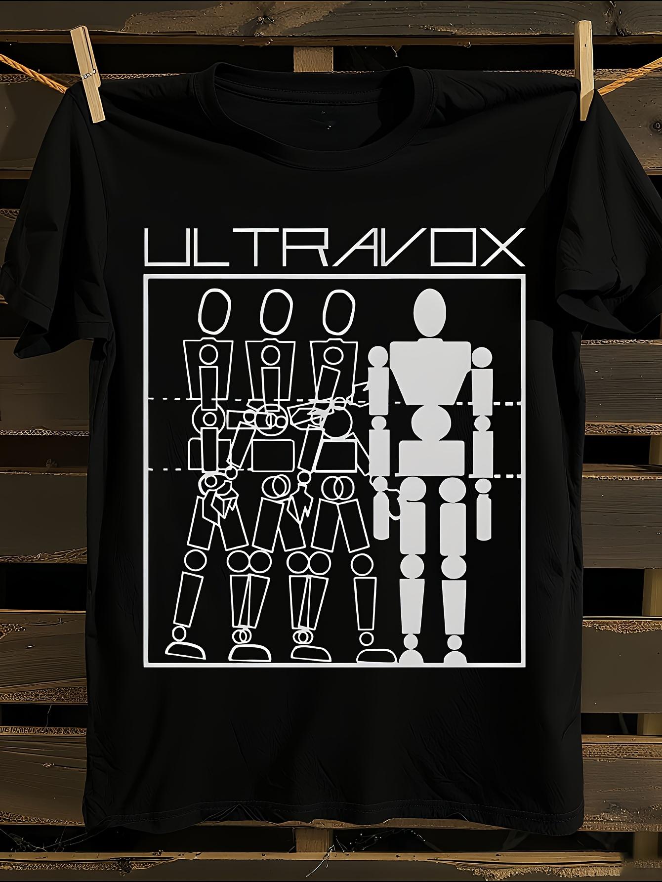 s Rare Ultravox Band Logo and Lyric T-shirt M