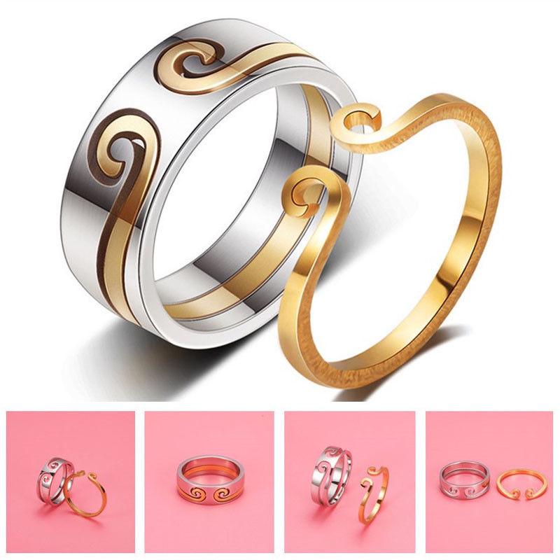 Two Magic Wedding Rings Buy 2Pcs/Set Stainless Steel Monkey King Magic Double Rings For Couple ...