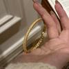 French Retro Italian Brushed Wheat Ear Woven Bracelet With Diamonds Light Luxury Exquisite Versatile Chinese Bracelet