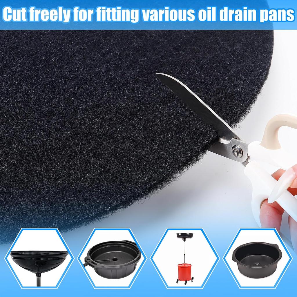 Bigmeta Round Splash Pad For Oil Drain Pan, Fit 1.5-20 Gal Drip Catcher Pan, Heat-Resistant, No Splatter Change Mat For Car Transmission Oil Changing