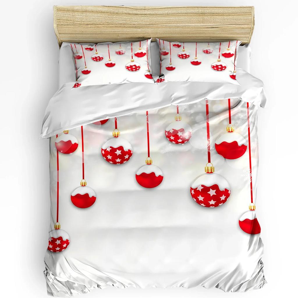 Christmas Tree Snowflake Ice Door Duvet Cover 3pcs Bedding Set Home Textile Quilt Cover Pillowcases Bedroom Bedding Set No Sheet