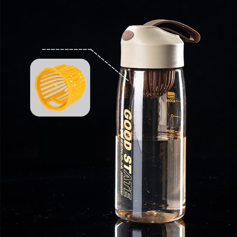 Portable Large Capacity Sports Water Cup For Women Summer Fitness Male Students Simple Plastic With Tea Strainer High Value Cup