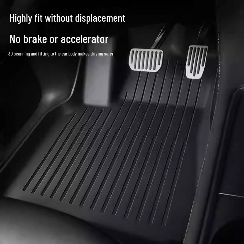 Passt für Tesla Model Y (25-Modell) Rechts- und Linkslenker: Vollständig umschlossene TPE-Fußmatten