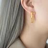 Light Luxury Geometric Gold-Plated U-Shaped Earrings