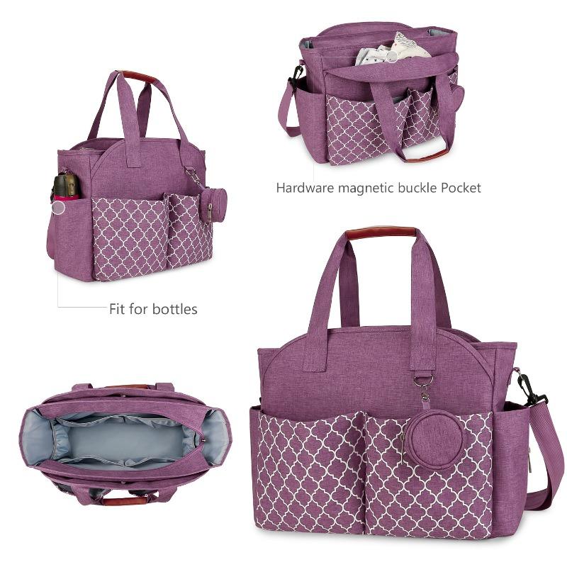 New Handbag/Shoulder Diaper Bag with Pacifier Pouch for Maternity and Baby Travel & Outdoor Use