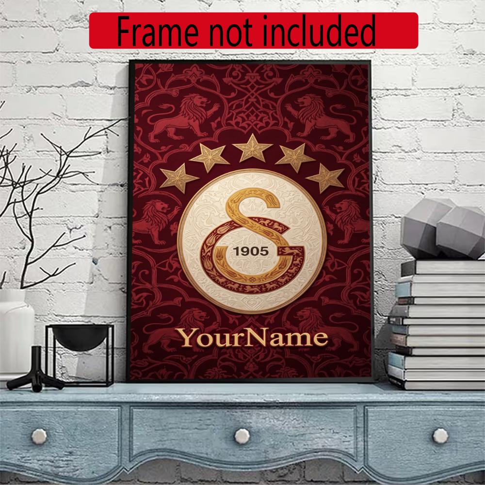 Galatasaray Customize Text Diamond Painting Round Diamond Mosaic Suitable For Beginners Diamond Painting Rhinestones Gift Frameless