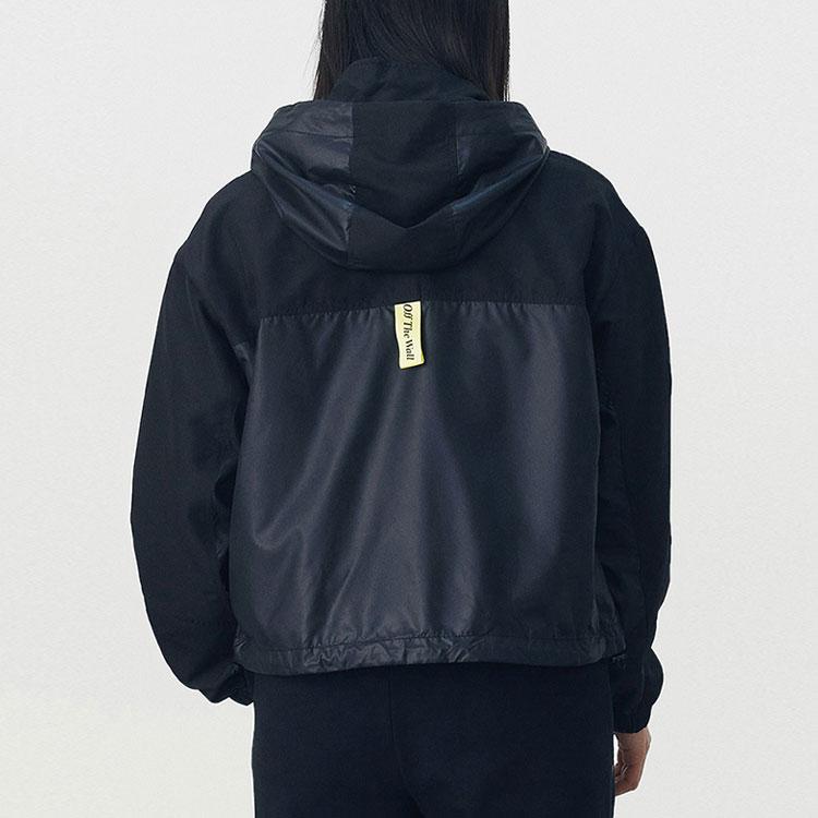 Vans Workwear Patchwork Hooded Jacket Women Jackets Black VN0A54KHBLK