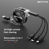 3 In 1 Micro USB Type C Charging Cable Multi Charger Wire For Mercedes Benz AMG GLE GLC GLB GLS CLA CLE CLS GLA W206 W205 W204