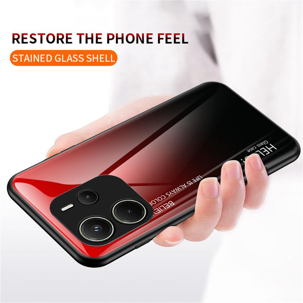For Xiaomi Redmi Note 14 4G (163.25mm) Etui Ripebestandig Herdet Glass+PC+TPU Telefondeksel