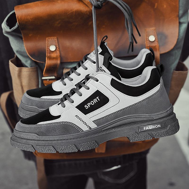 Men's shoes spring and summer new trend versatile casual board shoes men's low-top tooling leather Martin boots single shoes