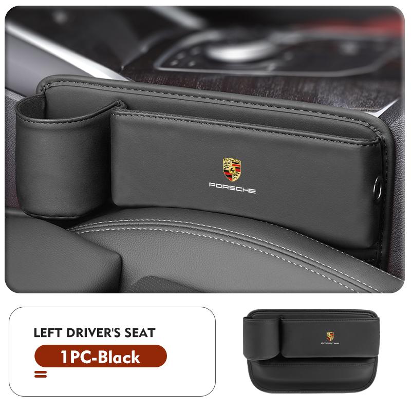 Para Asiento de Coche Porsche Ranura Hueco Costura Ranura Caja de Almacenamiento Con Portavasos Carrera-GT 918-Spyder Boxster Cayenne Panamera Macan