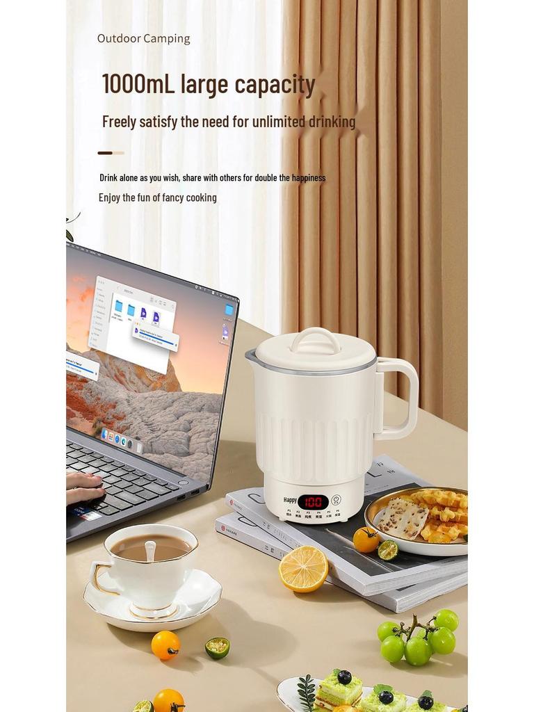 Portable Electric Stainless Steel Folding Travel Kettle for Boiling Water