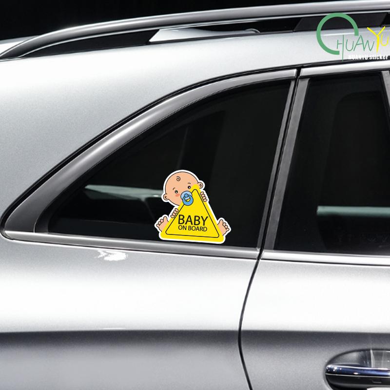 Baby On Board PVC Car Stickers Tuning Cartoon Window Decals Automobiles Decoration  Bomb Ornament