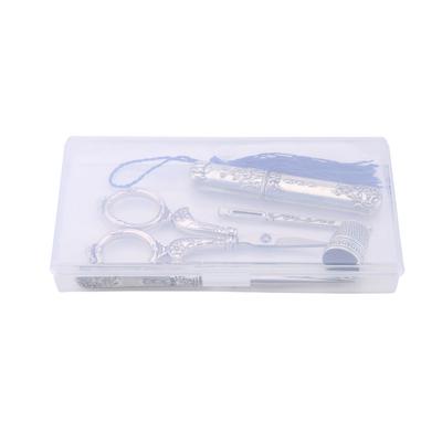 5pcs Vintage Sewing Scissors Threader Kit with Thimble Antique Embroidery Tool Set