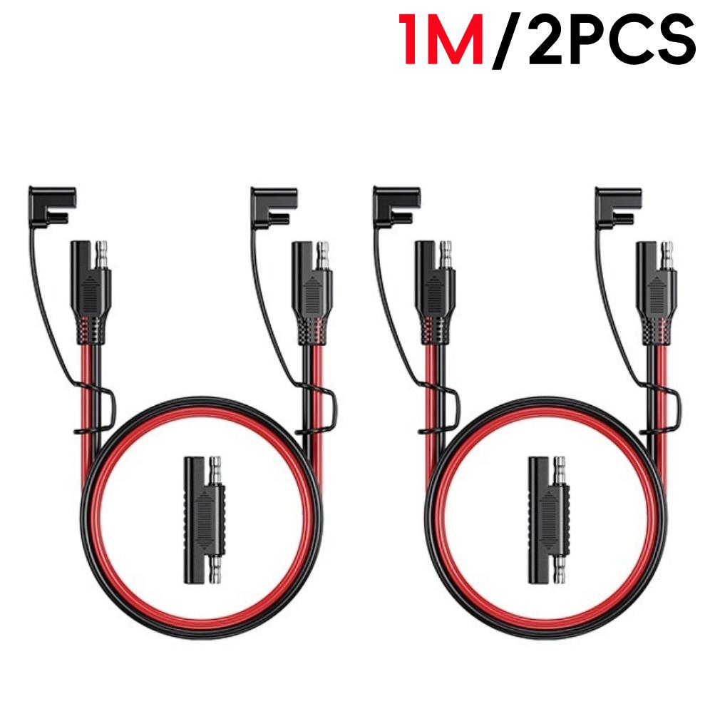 Akü Şarj Kablosu SAE'den SAE'ye 12V-36V Güneş Enerjili Fiş Kablosu 16AWG Araba Uzatma Kablosu Su Geçirmez Güneş Enerjili Araç Akü Güç Kablosu