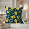Fruit Print Cushion Cover Anti-dustmite Pillowcase Invisible Zipper Silky Short Plush Sofa Cushion Cover