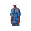 Vans X Bedwin Collaboration Cashew Flower Color Block Sports Crew Neck Short Sleeve T-Shirt Men Tops Blue VN0A4VLNZE5