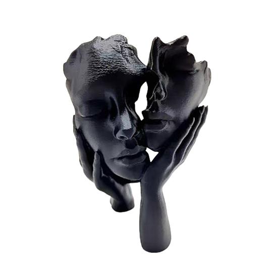 

Women Face Art Statue Abstract Thinker Figurine Tabletop Decorative Face Sculpture for Home Office Room Desk TV Stand Coffee Table Decor