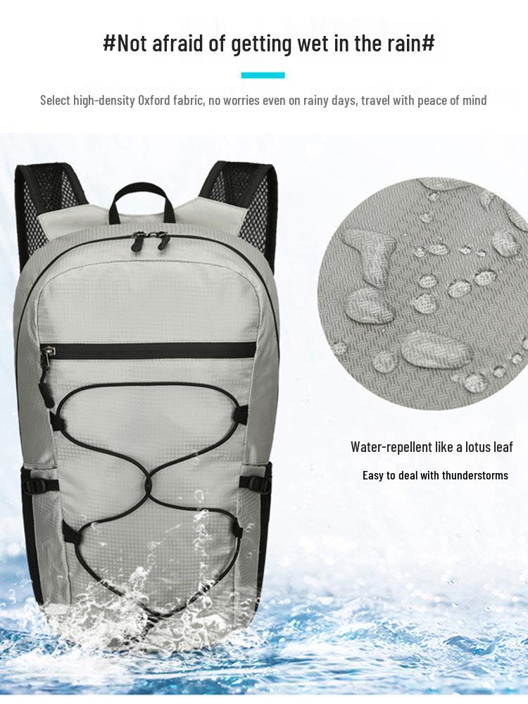 Lightweight Waterproof Folding Backpack for Outdoor Activities - Double Shoulder, Large Capacity