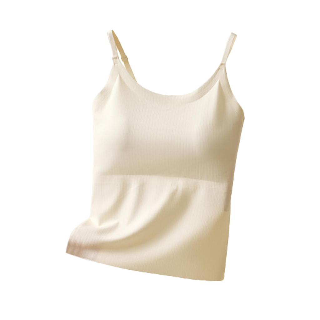 EnjoIt Camisole with Smooth Adjustable Shoulder Bra Tank Solid Suitable for All F0044 Women's Cups, Cooling, Fabric, Innerwear, Straps, Sweat-Wicking,