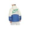 Nike Sportswear Lightweight Retro Colorblock Logo Print Woven Jacket Men Outerwear Beige Blue DV3313-244