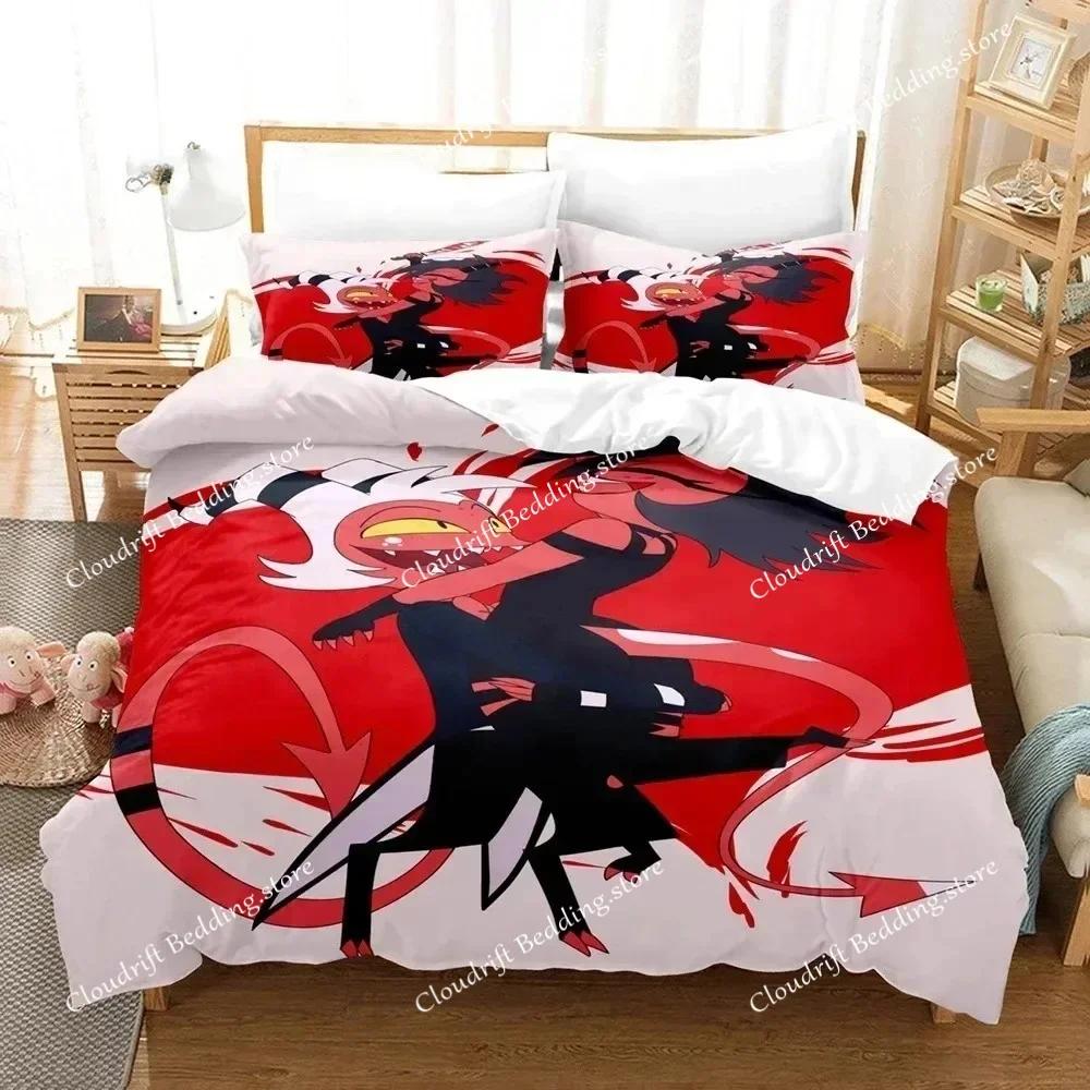 3D Print Helluva Boss Bedding Set Duvet Cover Single Twin Quilt Adult Kids Bedclothes Duvetcover Sets Home Textile Quilt Cover02