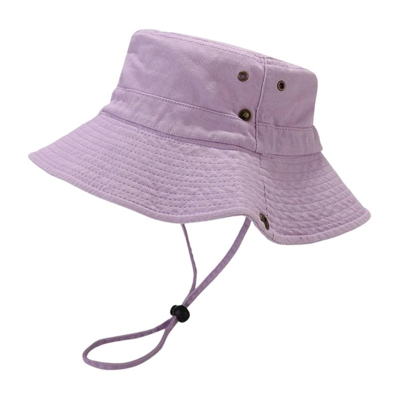 Breathable Cotton Bucket Hat For Outdoor Activity Foldable Sun Protective Unisex Design Fisherman Hat For Women Men