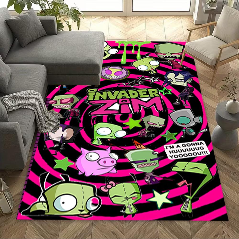 Zombie Invasion Floor Mat Perfect for Playrooms Bedrooms Balcony Study room Anti-slip Rug Anime Office Decor Wedding Party Gift