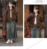 American Retro Petite Maillard Coffee Spring Jacket