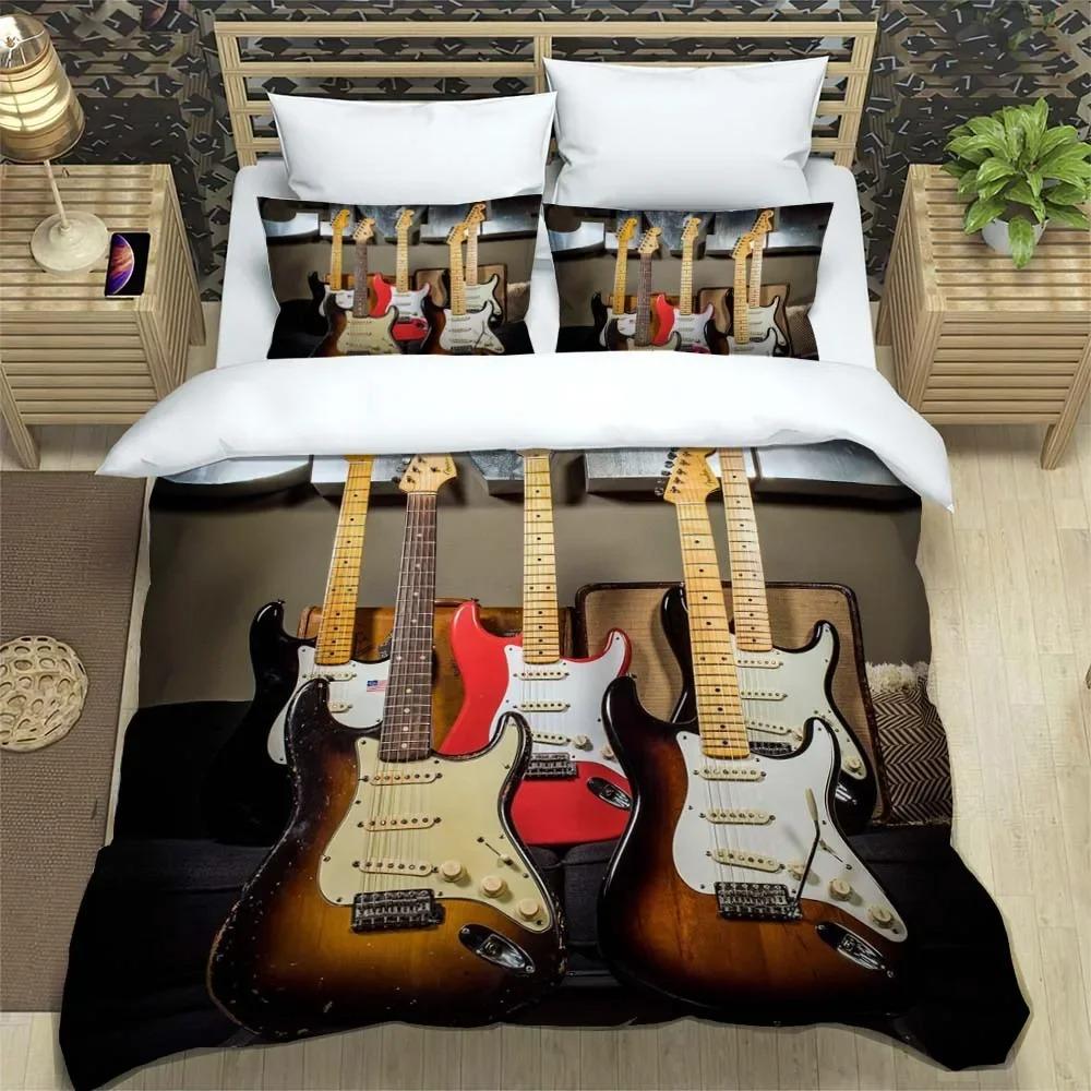 Fender Musik Gitarre Fashion 3D Printed Bedding Queen Bedding Set Customized King Size Bedding Set Soft And Comfortable