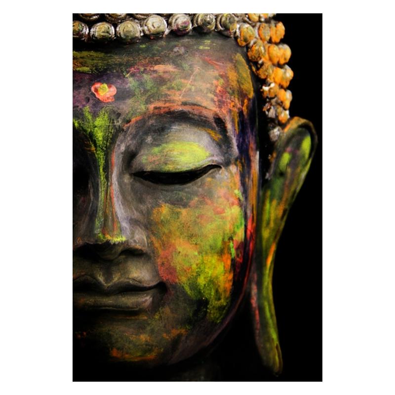 

Половина лица Будды, настенные художественные плакаты и принты, Золотой Будда, холст, картины на стене, буддийская художественная картина, украшение на стену дома 50x75cm
