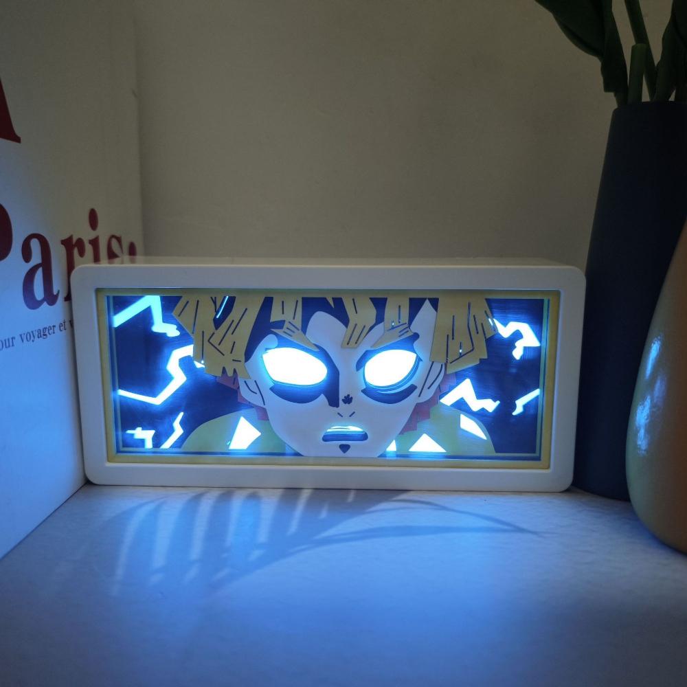 Demon Slayer 3D Light Box Led Anime Peripherals Amado Tanjirou Cartoon Multiple Colors Bedroom Table Decoration Birthday Gift