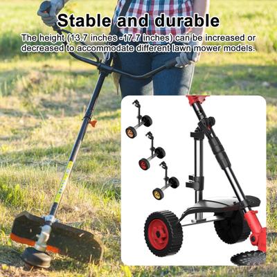 Weed Wacker Auxiliary Wheels Adjustable Height Lawn Mower Attachment Wheels Walk Behind String Trimmer Wheels for Easy Push Weed Trimmer