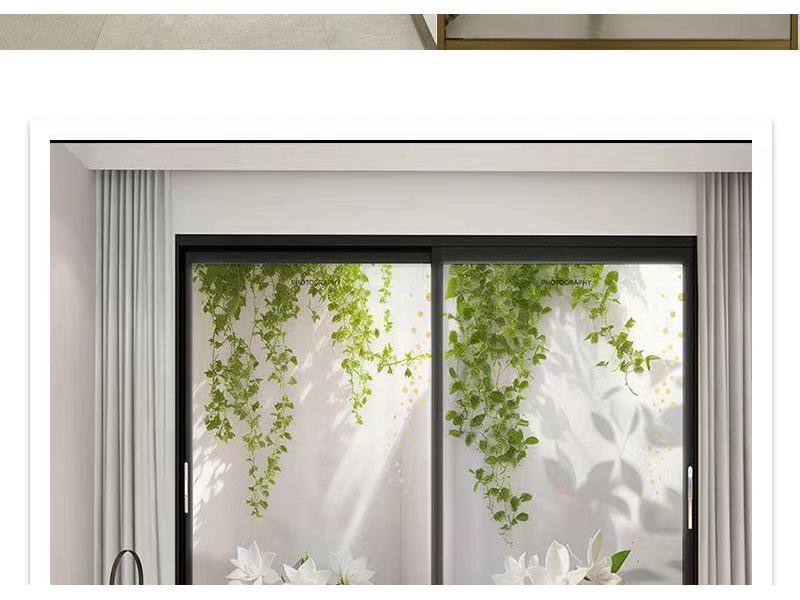 Translucent Opaque Window Film - Privacy Sticker for Bedroom, Balcony, Living Room, Sliding Door, and Bathroom.