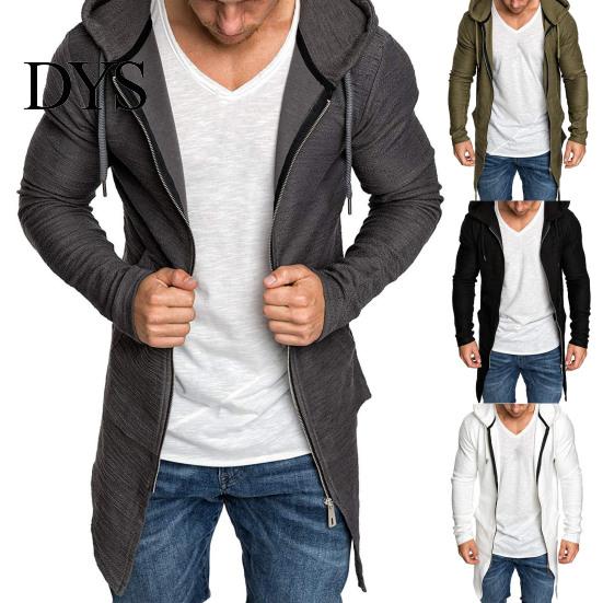 Felpe Morbide con Zip a Manica Lunga Cardigan Casual Lungo da Uomo per Giacca da Esterno