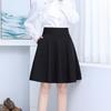 Spring/Summer Women's High Waist Midi Skirt with Pockets - A-line, Anti-Exposure, Full Circle Umbrella Design, Plus Size Slimming Skirt