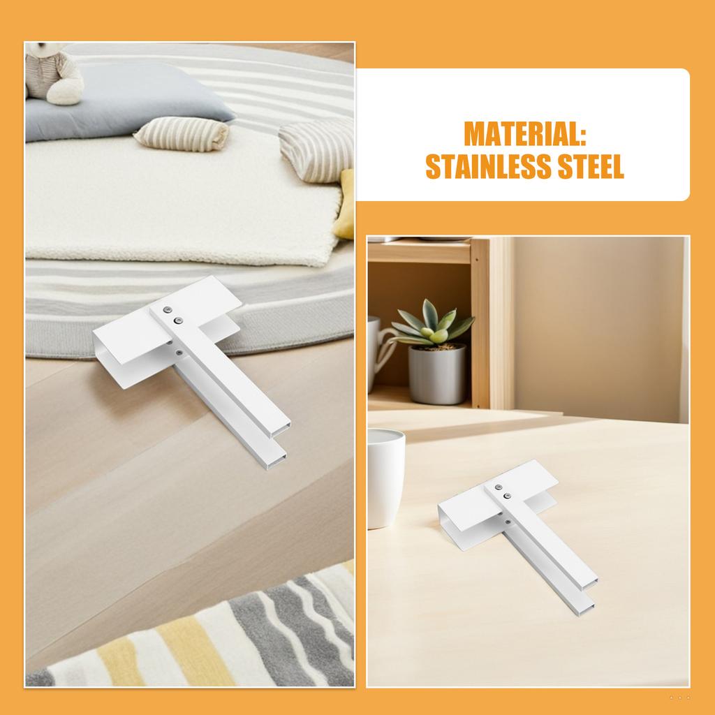 2Pcs Adjustable Bifold Closet Door Locks for Kids Safety Folding Cabinet Lock Double Door Latch Metal Bifold Lock