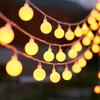 USB Plug-in & Battery-Powered Dual-Use LED String Lights White Ball Style Fairy Lights Christmas Wedding & Party Holiday Decorations 3M/6M/10M