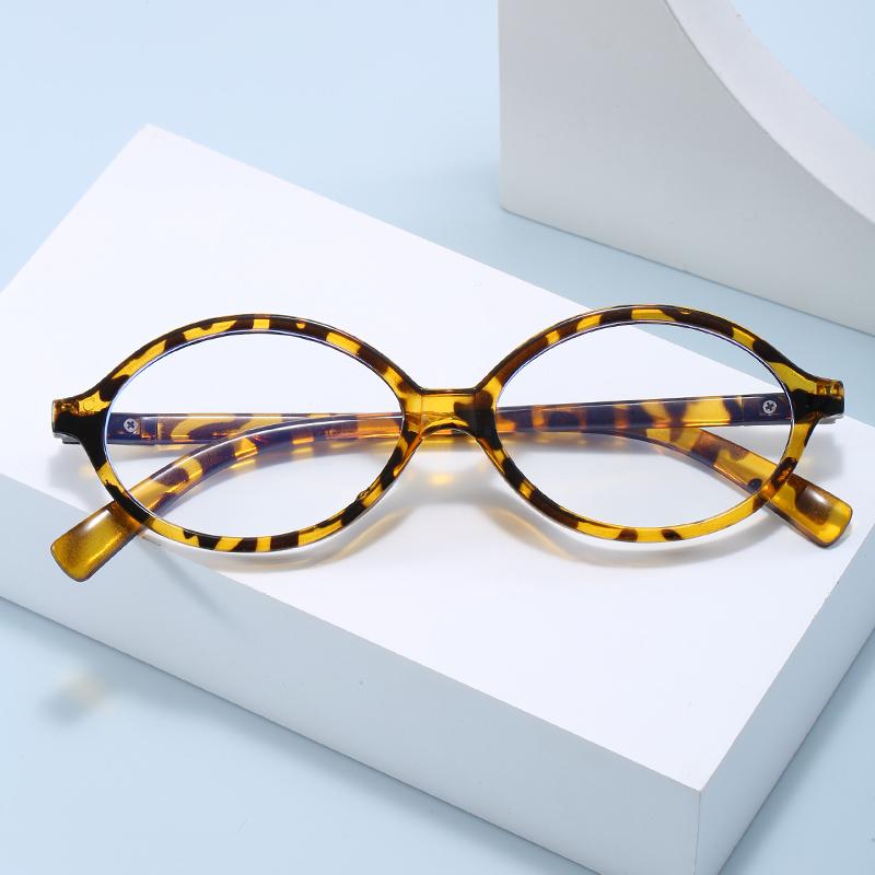 2pcs Trendy Small Oval Multi Color Glasses Frames Women Anti Blue Light Glasses Frame Computer Optical Lenses Eyeglasses
