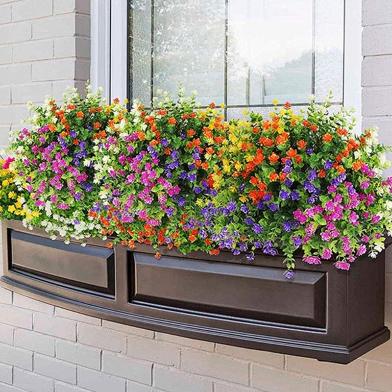 Realistic Artificial Eucalyptuses Leaves Ground Stakes For Outdoor Garden Decoration With Weather Resistant Plastic And Soft Rubber