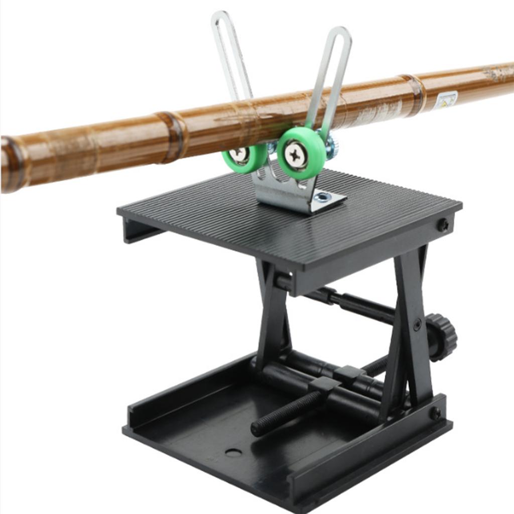 Fishing Rod Epoxy Applicator Holder Portable Fishing Machine Rod Support Stand DIY Fish Tackle Poles Support Holder Rack