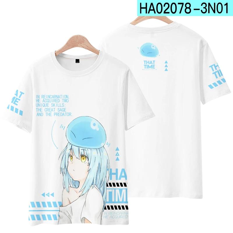 That Time I Got Reincarnated As A Slime Rimuru Tempest 3D Print T Shirt Women Men Summer Short Sleeve Funny Tshirt