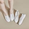 New Summer Small White Shoes for Women's Hollow Breathable Student Board Shoes Casual Shoes To Increase Climax Street Photography