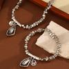 Irregular Cut Broken Silver Geometric Necklace Personalized Minimalist Fashion Jewelry Accessories