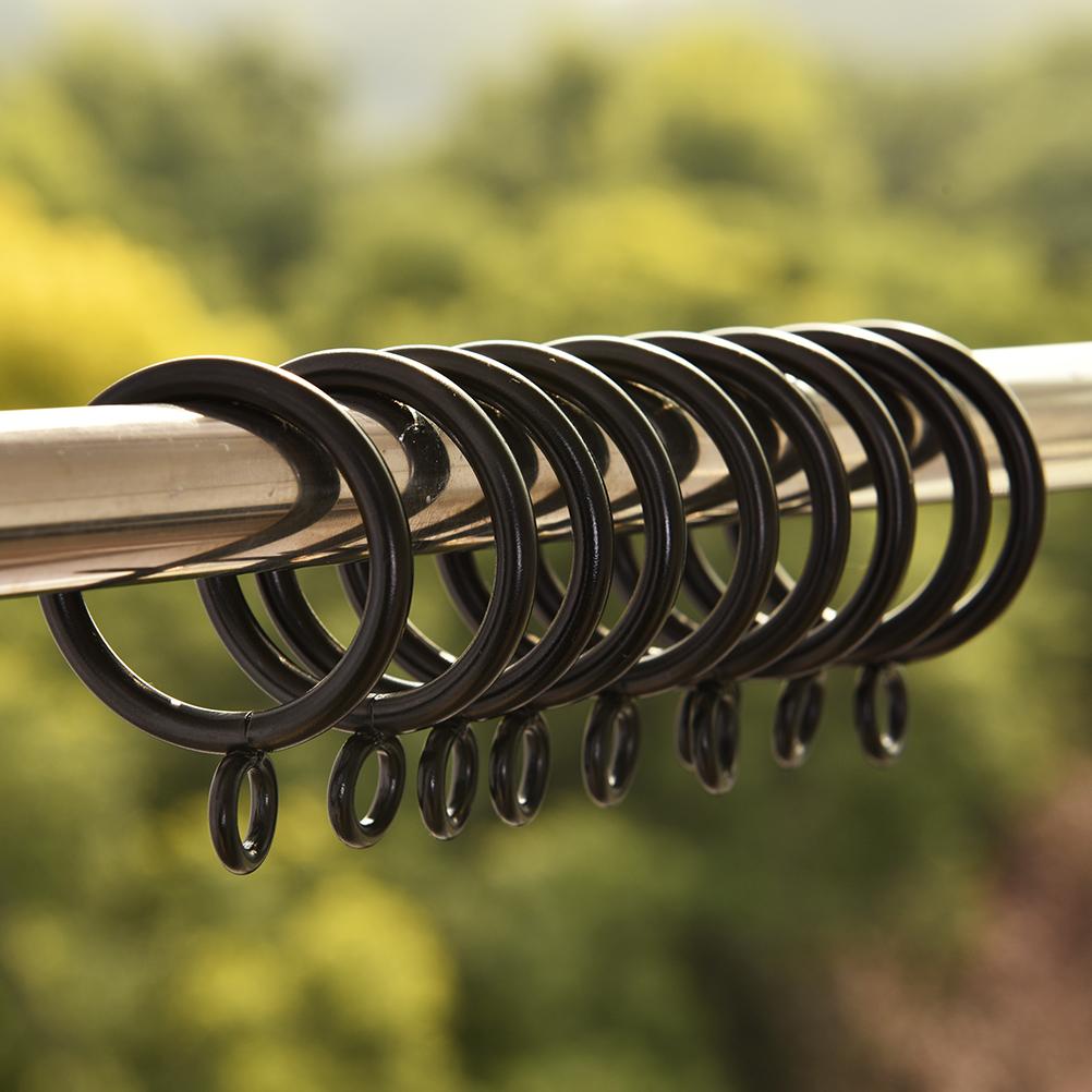 10Pcs Well Finished 5 Sizes Black Metal Curtain Rings Hanging Rings Widely Applied For Most Kinds Of Curtains In Various Colors